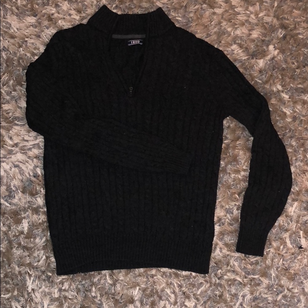 Black quarter zip sweater